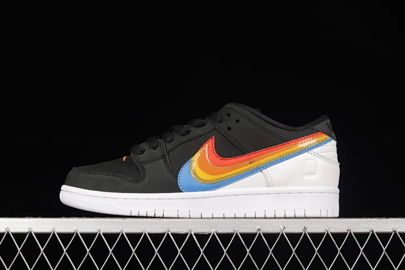 All Categories Nk SB Dunk Series Nk SB Dunk Low Low-top sneakers Pure original version Polaroid x Nk SB Dunk Low Black Rainbow Polaroid joint SB retro casual sneakers DH7722-001